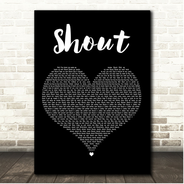 The Isley Brothers Shout Black Heart Song Lyric Print