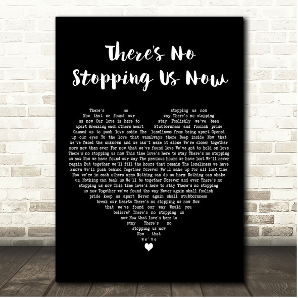 The Supremes There's No Stopping Us Now Black Heart Song Lyric Print