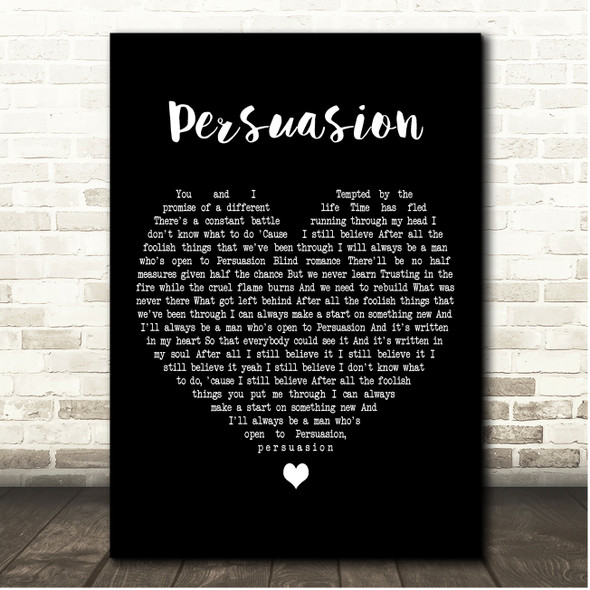 Tim Finn Persuasion Black Heart Song Lyric Print