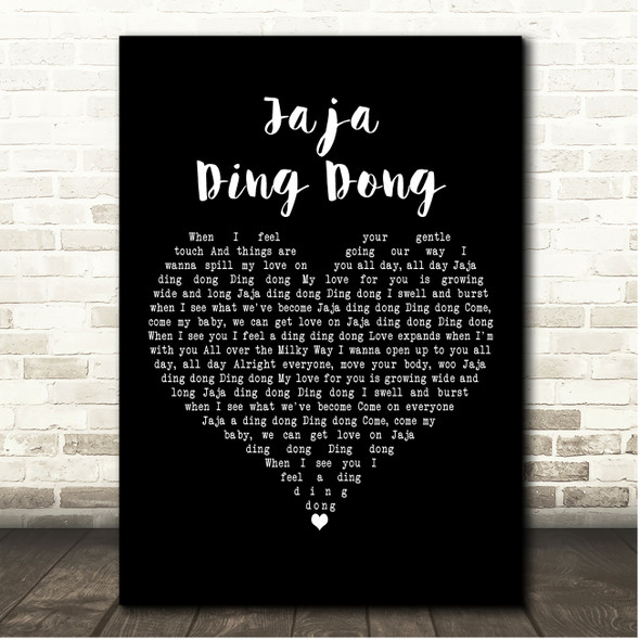Will Ferrell & My Marianne Jaja Ding Dong Black Heart Song Lyric Print