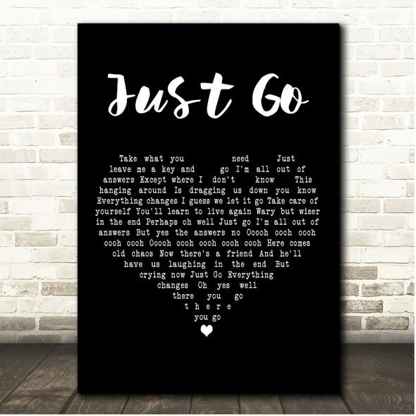 Boz Scaggs Just Go Black Heart Song Lyric Print