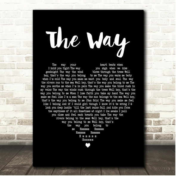 Bruce Springsteen The Way Black Heart Song Lyric Print