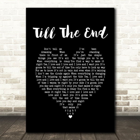 Jessie Ware Till The End Black Heart Song Lyric Print
