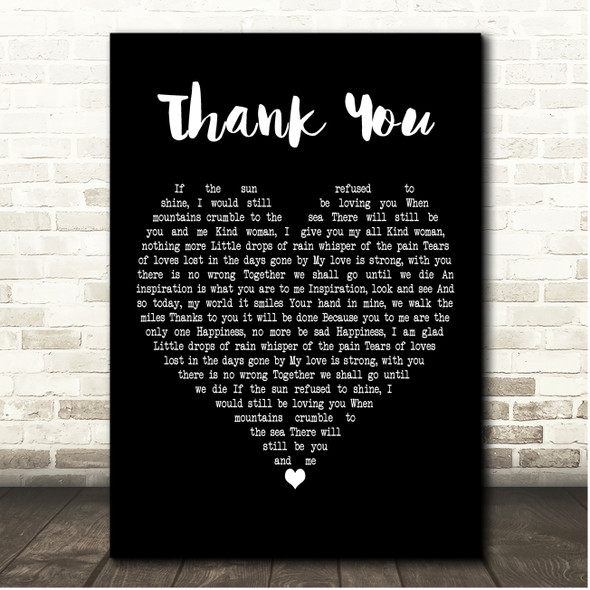 Chris Cornell Thank You Black Heart Song Lyric Print