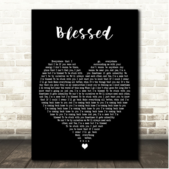Daniel Caesar Blessed Black Heart Song Lyric Print