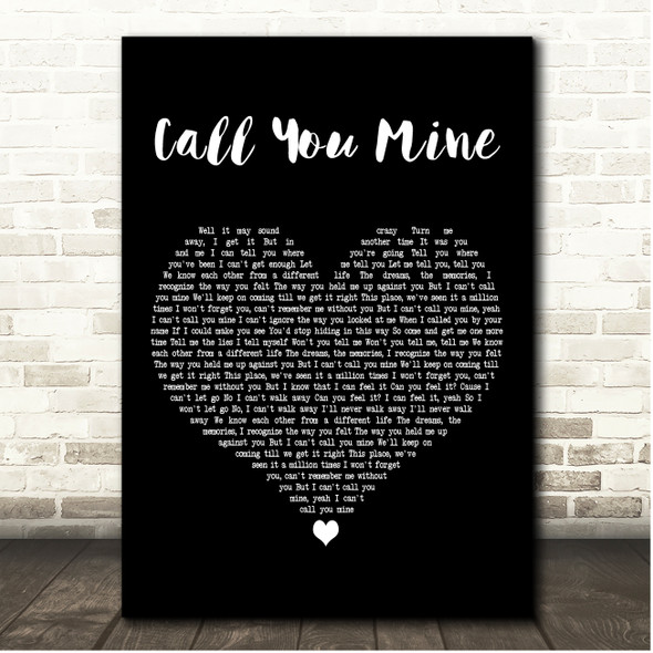 Daughtry Call You Mine Black Heart Song Lyric Print