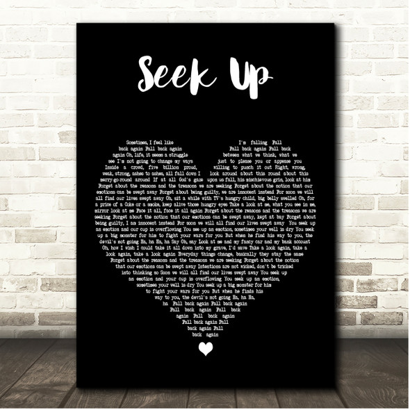 Dave Matthews Band Seek Up Black Heart Song Lyric Print