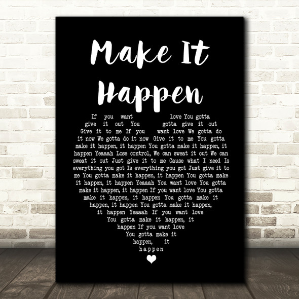Lawson Make It Happen Black Heart Song Lyric Print