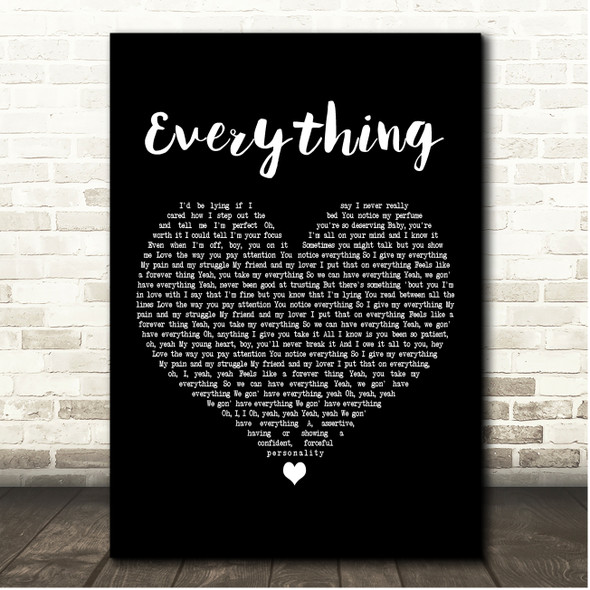 Ella Mai feat. John Legend Everything Black Heart Song Lyric Print