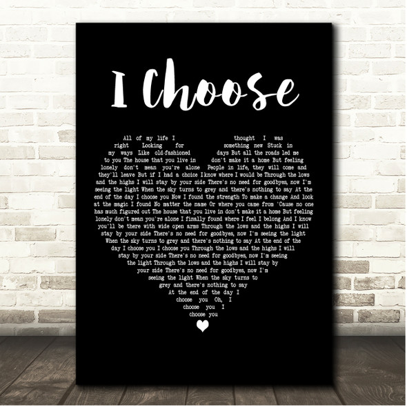 Alessia Cara I Choose Black Heart Song Lyric Print
