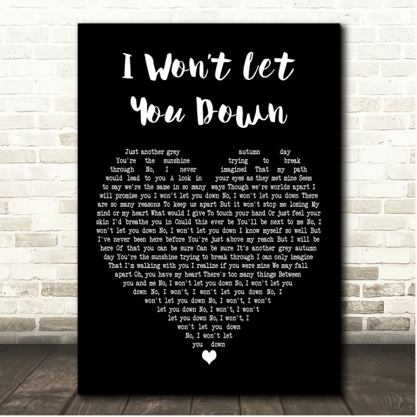 Alex Clare I Wont Let You Down Black Heart Song Lyric Print