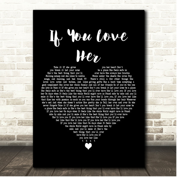 Forest Blakk If You Love Her Black Heart Song Lyric Print