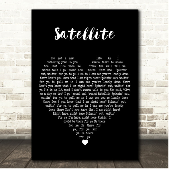 Harry Styles Satellite Black Heart Song Lyric Print