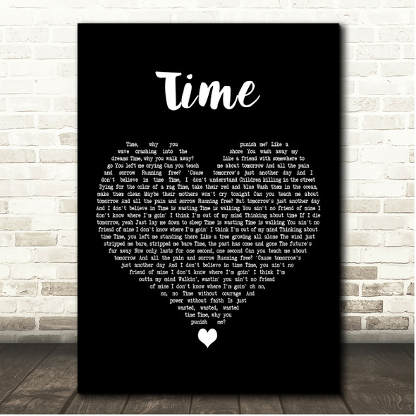 Hootie & The Blowfish Time Black Heart Song Lyric Print