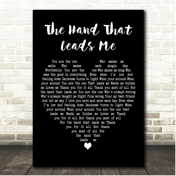 Jane McDonald The Hand That Leads Me Black Heart Song Lyric Print
