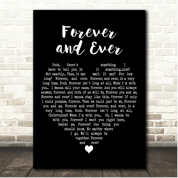 Jim Cummings & Frankie J Galasso Forever and Ever Black Heart Song Lyric Print