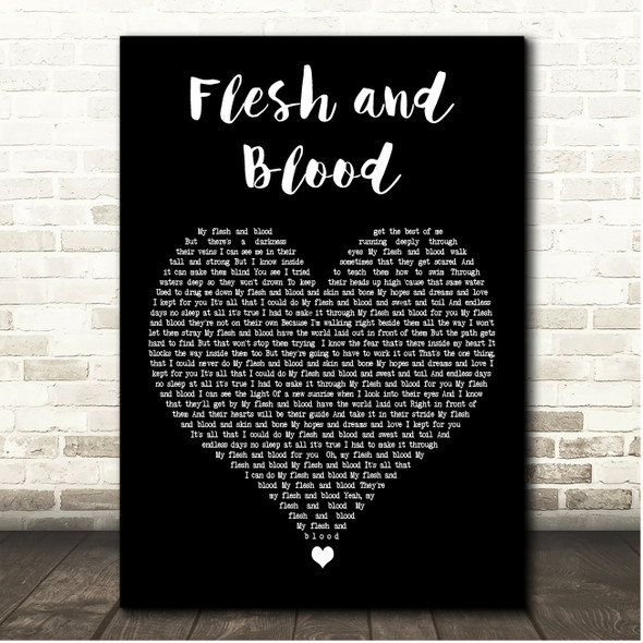 Jimmy Barnes Flesh And Blood Black Heart Song Lyric Print