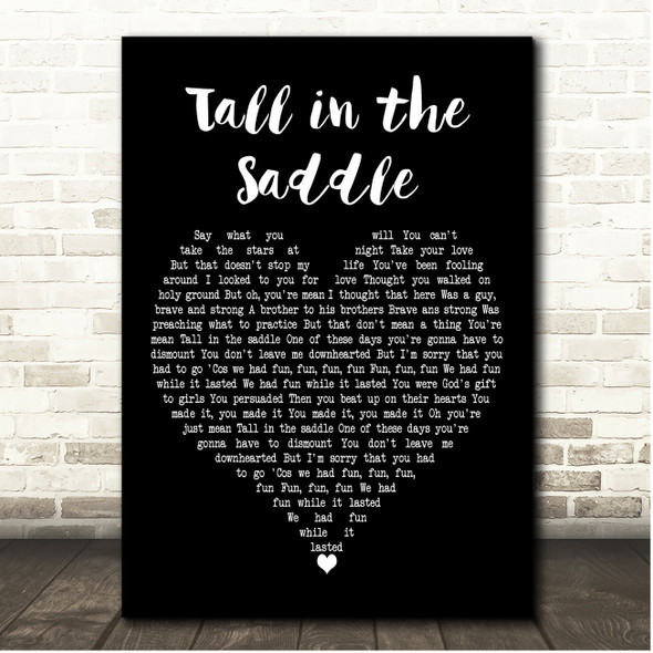 Joan Armatrading Tall in the Saddle Black Heart Song Lyric Print