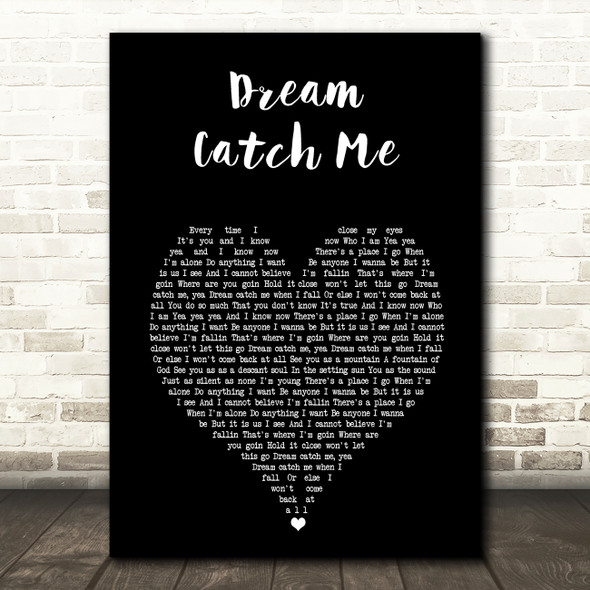 Newton Faulkner Dream Catch Me Black Heart Song Lyric Print