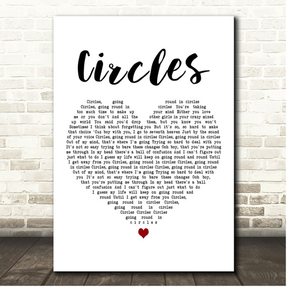 Atlantic Starr Circles White Heart Song Lyric Print