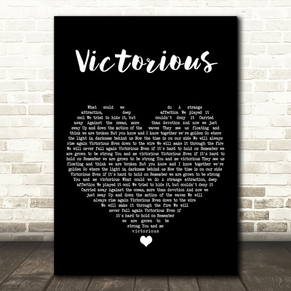 Psyko Punkz Victorious Black Heart Song Lyric Print