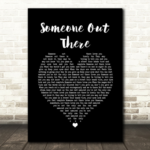 Rae Morris Someone Out There Black Heart Song Lyric Print