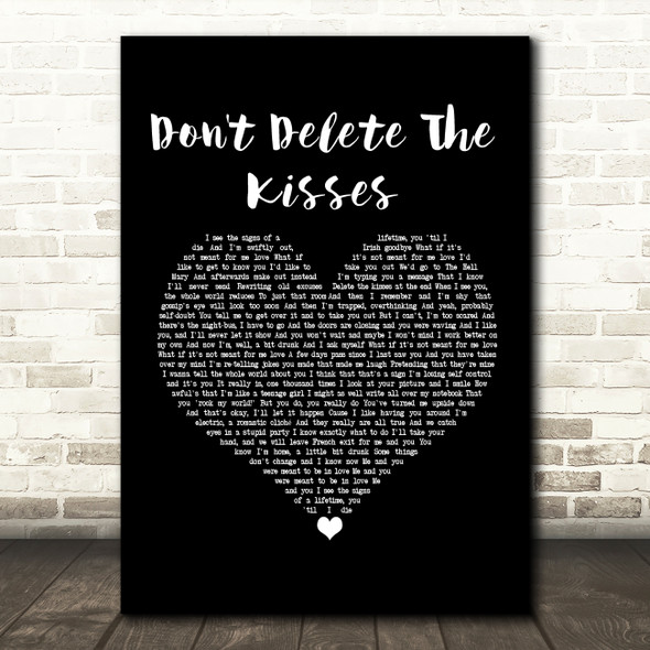 Wolf Alice Don't Delete The Kisses Black Heart Song Lyric Print