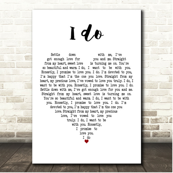 Ijahman Levi & Madge I do White Heart Song Lyric Print