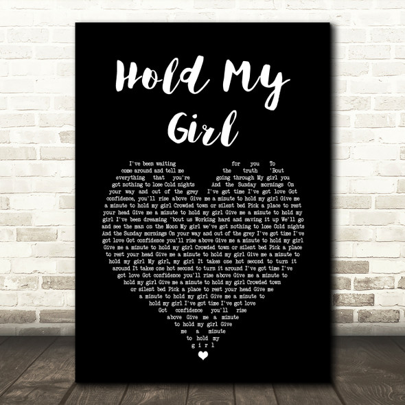 George Ezra Hold My Girl Black Heart Song Lyric Quote Print