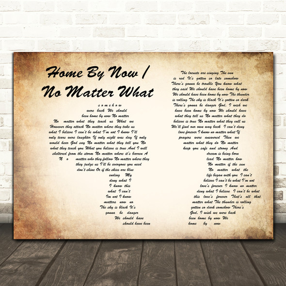 Meat Loaf Home by Now No Matter What Landscape Man & Lady Song Lyric Print