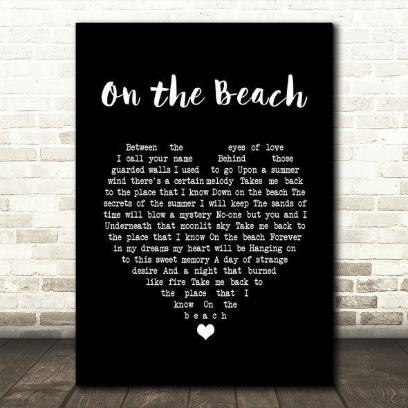 Chris Rea On the Beach Black Heart Song Lyric Print