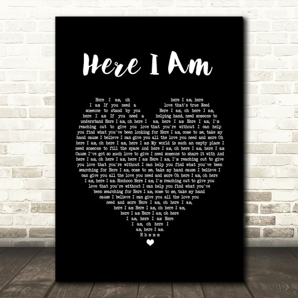 Dolly Parton & Sia Here I Am Black Heart Song Lyric Print