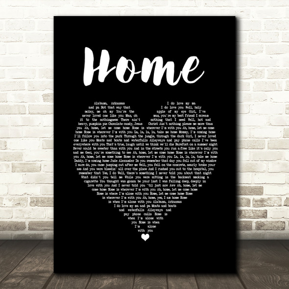 Edward Sharpe & The Magnetic Zeros Home Black Heart Song Lyric Print