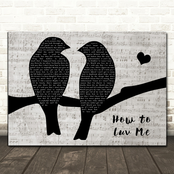 Ryan Caraveo How to Luv Me Music Script Lovebirds Song Lyric Print