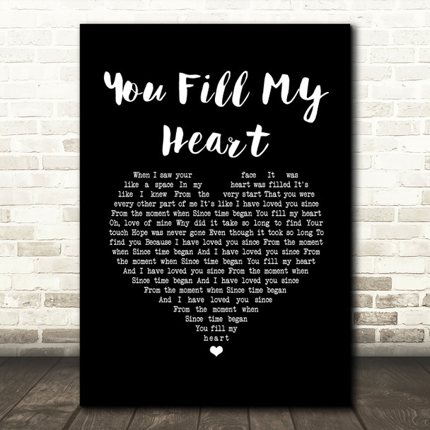 Jason Walker You Fill My Heart Black Heart Song Lyric Music Art Print