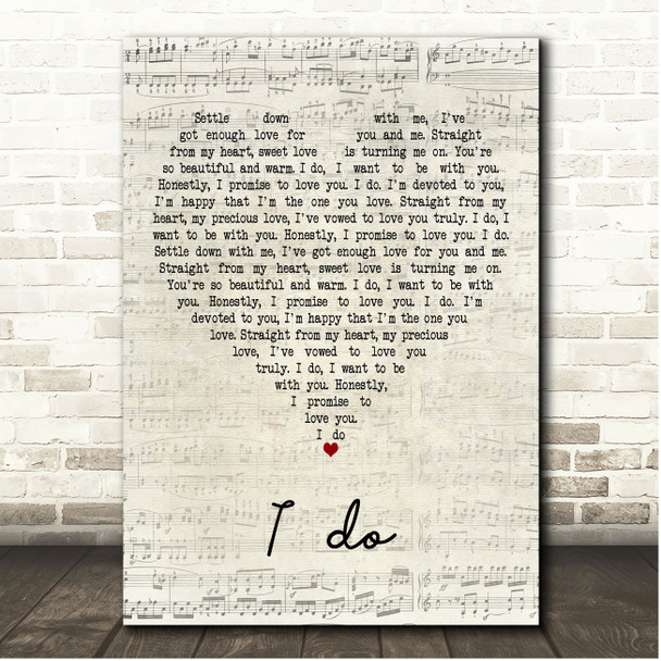 Ijahman Levi & Madge I do Script Heart Song Lyric Print