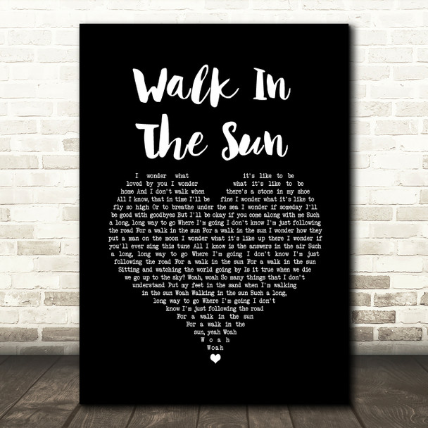 McFly Walk In The Sun Black Heart Song Lyric Music Art Print