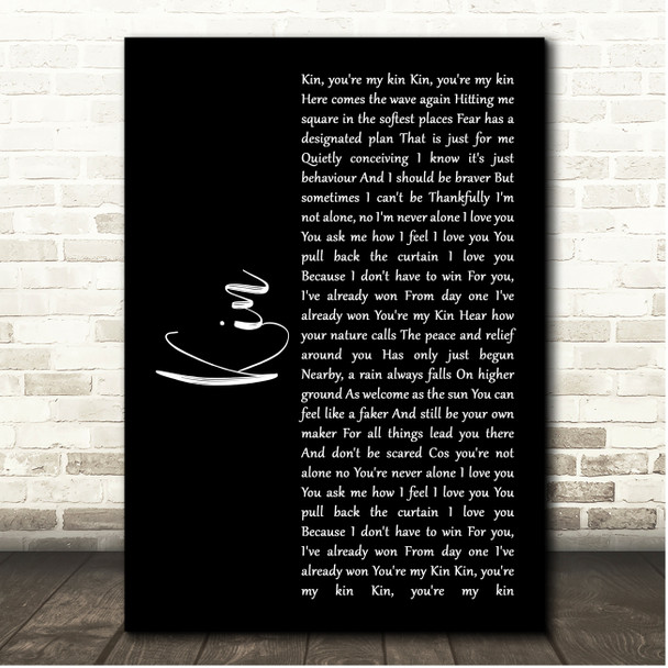 KT Tunstall KIN Black Script Song Lyric Print