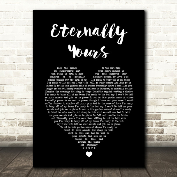 Motionless In White Eternally Yours Black Heart Song Lyric Music Art Print