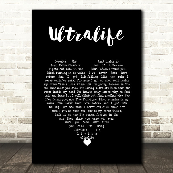Oh Wonder Ultralife Black Heart Song Lyric Music Art Print