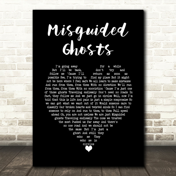 Paramore Misguided Ghosts Black Heart Song Lyric Music Art Print