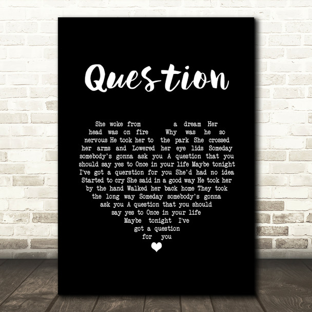 Rhett Miller Question Black Heart Song Lyric Music Art Print