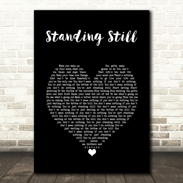 Ringo Starr Standing Still Black Heart Song Lyric Music Art Print