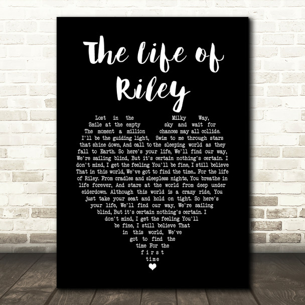 The Lightening Seeds The Life of Riley Black Heart Song Lyric Music Art Print