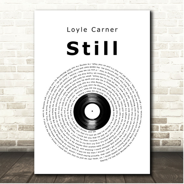 Loyle Carner Still Vinyl Record Song Lyric Print