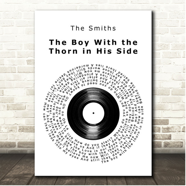 The Smiths The Boy With the Thorn in His Side Vinyl Record Song Lyric Print