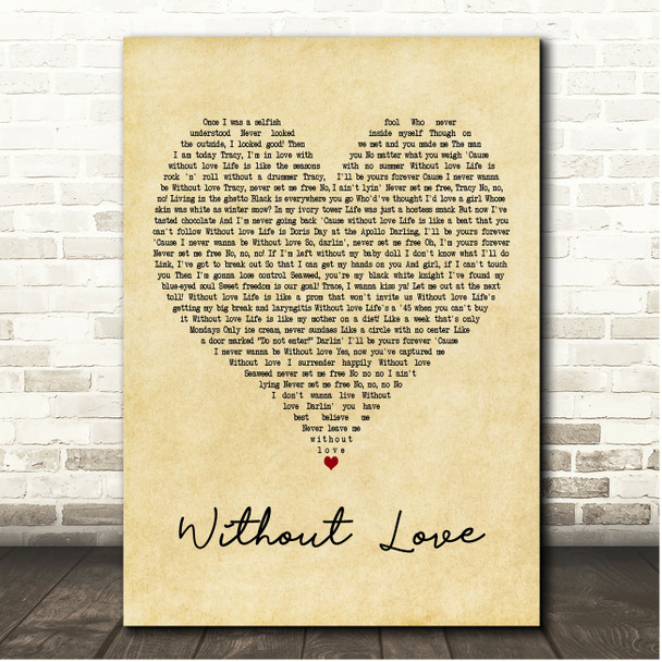 Elijah Kelley, Amanda Bynes, Zac Efron & Nikki Blonsky Without Love Vintage Heart Song Lyric Print