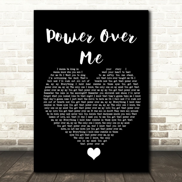 Dermot Kennedy Power Over Me Black Heart Song Lyric Quote Music Print