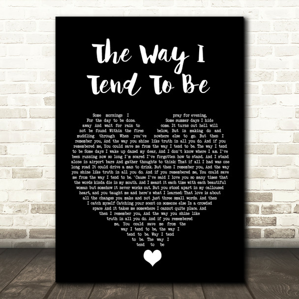Frank Turner The Way I Tend To Be Black Heart Song Lyric Quote Music Print