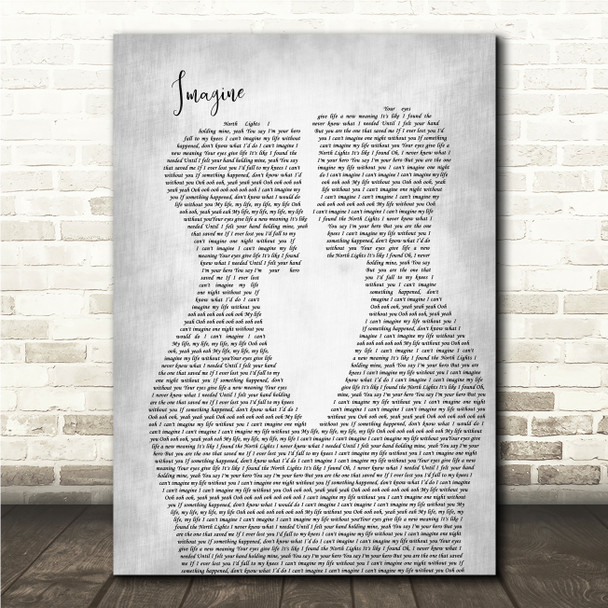 Ben Platt Imagine Two Men Gay Couple Wedding Grey Song Lyric Wall Art Canvas Framed Print
